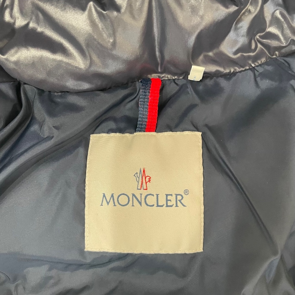 MONCLER {3} Coat Navy Blue Girls' Puffer Zip-Up Detachable Hood - Picture 7 of 12